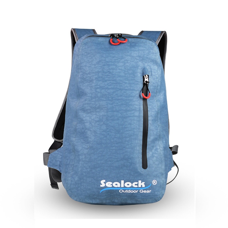 Waterdichte rugzak van 15 liter met waterdichte ritssluiting voor wandelen en fietsen
