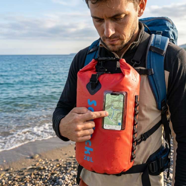 Waterdichte rugzak met telefoonvenster: voordelen voor navigatie en gebruik buitenshuis