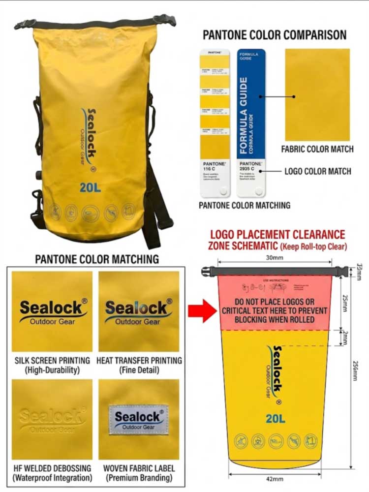 Private Label Dry Bags voor merken outdooruitrusting