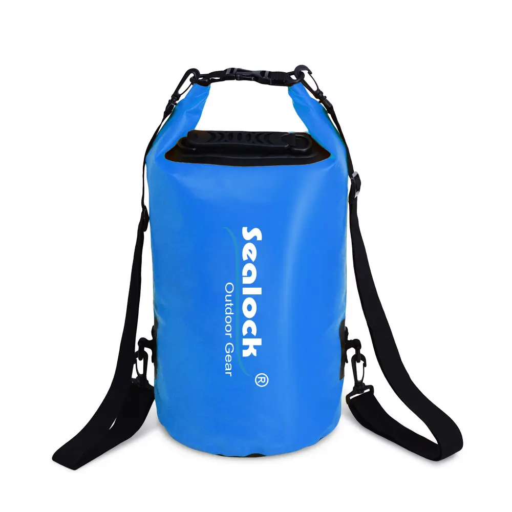 500D PVC waterdichte droge tas met UTX-gespen voor buitenwatersporten
